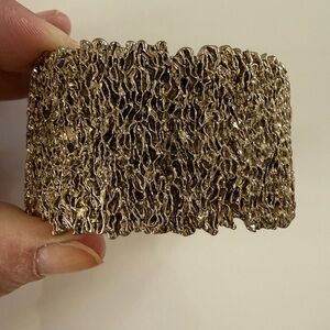 Vintage mid century bronze cuff bracelet